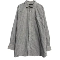 TOMMY HILFIGER 長袖 チェックシャツ 2XL ホワイト マルチカラー トミーヒルフィガー ボタン ビッグサイズ 古着卸 アメリカ仕入 a611-6757