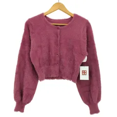 マーキュリーデュオ MERCURYDUO ロングスリーブミニシャギーニットカーディガン レディース FREE 