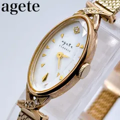 【agete クラシック】ゴールド オーバル時計【k10】 agete/アガット】 クラシック 腕時計 K10ゴールド/GP/シェル