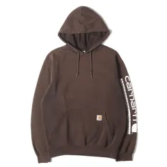 Carhartt カーハート パーカー ブラウン サイズ:M | 雰囲気抜群 | 00s アームロゴプリント セットイン スウェット パーカー | メキシコ製 | 00年代 古着 ヴィンテージ | トップス フーディー【メンズ】【中古】
