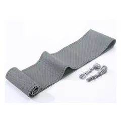 ☆ グレー ☆ ハンドルカバー DIY 手縫い pmyhandcover09 ハンドルカバー 本革 編み込み ステアリングカバー ハンドル カバー 内装用品 自動車用 カー用品 車 手縫い レザー 編み上げ シンプル おしゃれ 普通車 乗用車 カーアクセサリー