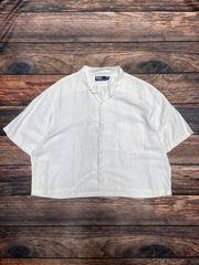 【Original Remake Ralph Lauren】ラルフローレン　オープンカラーシャツ　リネンシルク開襟シャツ