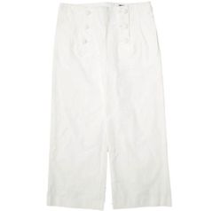 新品 helder エルデール 日本製 Sailor Pants コットンギャバジン マリンパンツ 162-04140 38 WHITE セイラー 定価35,200円 ボトムス g12883