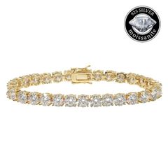 モアサナイト 6.５ｍｍ×２０ｃｍ 特注サイズ テニスブレスレット ３０ｃｔ .925Silver ゴールド メンズジュエリー Moissanite Kronic
