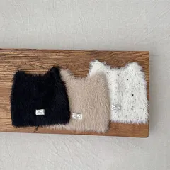 韓国 子供服 キッズ ベビー レディース 親子 お揃い ペアルック カップル 小物 シャギーニット 猫耳 ドット柄 もふもふ帽子 キャップ ニット帽 かわいい