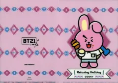 【中古】クリアファイル COOKY(ジョングク) オリジナルA5サイズダブルポケットクリアファイル 「『BT21カフェ』 ～Relaxing Holiday～」 事前予約特典