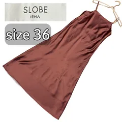 【23AW】SLOBE IENA サテンキャミワンピース 36　光沢 ツルツル スローブイエナ とろみ