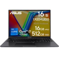 ASUS ノートパソコン Vivobook 16 16インチ 第13世代 Core i7-1355U メモリ16GB SSD512GB WPS Office搭載 Windows11