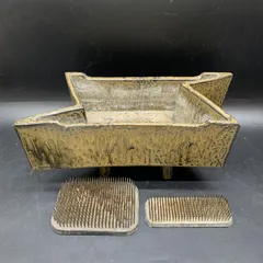 L318 森泉 9-5 花器 華道具 生け花 活け花 水盤 花瓶 華道 水盤 花器 陶器製 生け花 剣山2点付き