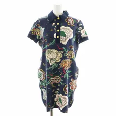 トリーバーチ TORY BURCH ワンピース ミニ丈 半袖 花柄 S 紺 ネイビー 50911 /AN16 ■MUのサムネイル