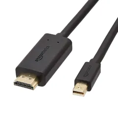 【迅速発送】ベーシック Mini DisplayPort - HDMI 変換ケーブル タブレット用 1.8m ブラック