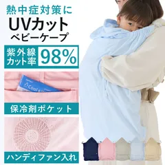 抱っこ紐 ケープ カバー UVカット 保冷剤 ハンディファンが入る 熱遮断 涼しい 空調服 夏 ベビーカー対応 出産祝い 暑さ対策 熱中症対策 フード付き 帽子付きのサムネイル
