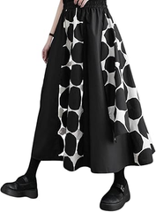 モード系  スカート マキシ丈 レディース モード系 フレアスカート 大きいサイズ カジュアル ボトムズ ふんわり 着痩せ スカート 切り替え スカート ウエストゴム 原宿系