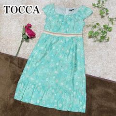 TOCCA トッカ 刺繍フラワーワンピース グリーン 0 花柄 上品 - メルカリ