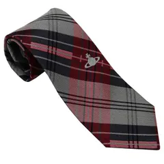 Vivienne Westwood ヴィヴィアン・ウェストウッド ネクタイ グレー系 タータンチェック柄 イタリー製 シルク100％ AW25 81050004-W0196-P401-GREY