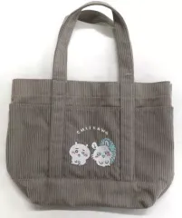 【中古】バッグ ちいかわ＆モモンガ(グレー) コーデュロイトートバック 「ちいかわ なんか小さくてかわいいやつ×しまむら」