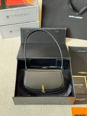 【今日特価】YSL VOLTAIRE Mini Black Leather Shoulder Bag - イヴ サン ローラン ヴォルテール ミニ ブラック レザー ショルダー バッグ