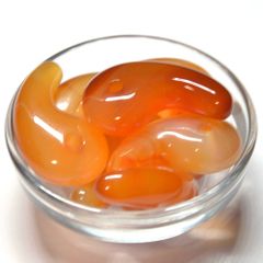 カーネリアン　35ｍｍ勾玉　2個セット　　☆天然石 高品質