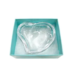 【パール】Tiffany ティファニー クリスタル ハート置物 ティファニークリスタルハートボックスへ名入れ｜エルサ・ペレッティ