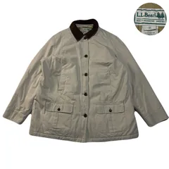 LLBean エルエルビーン HuntingJacket ハンティグジャケット PaddedJacket 中綿 Thinsulate シンサレート DuckFabric ダック生地 QuiltedLining 裏地キルティング Beige ベージュ XL