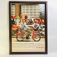 『 ホンダ　HONDA』ビンテージ広告　60年代　フレーム付ポスター　当時物　②