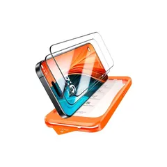 「航空宇宙用材料・Just One Pull」 TORRAS iPhone 16 Pro Max 専用 ガラスフィルム 米軍規格 全面保護 強化極細黒縁 9H越え 貼り付け超簡単 指紋防止 さらさら 2枚セット 2024 6.9インチ 強化ガラス 保護フィ 1