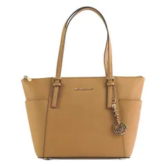 マイケル コース MICHAEL KORS トートバッグ 30F2GTTT8L 203 JET SET EW TZ TOTE ACORN MK ショルダー 肩掛け ブラウン