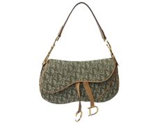 Christian Dior クリスチャンディオール トロッター ワンショルダーバッグ RU0022 キャンバス カーキ ブラウン マルチカラー 美品 中古 4b001873