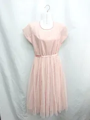 ◇ ⊂ ◎ merlot plus メルロープリュス ロング丈 ワンピース サイズ表記なし ピンクベージュ系 レディース E  【1412090029899】のサムネイル