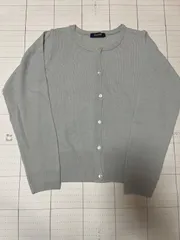 ﾘ2412-14-3423 EAST BOY、イーストボーイ　薄手、長袖カーディガン、青みグレー？スクール（9）