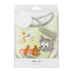 【メール便】トムとジェリー ベビー用品 ベビーセット ビブ＆ソックス なかよし ワーナーブラザース スモールプラネット プレゼント ギフト スタイ＆赤ちゃん用靴下 キャラクター グッズ 