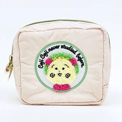 コジコジ スクエアサガラ刺繍ポーチ ピンク