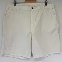 古着 ディッキーズ Dickies ショートパンツ デニム ペインターパンツ 大きいサイズ ワーク 半ズボン ハーフパンツ 短パン w40  ホワイト メンズ