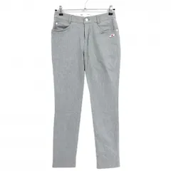 【美品】ニューバランスゴルフ パンツ 杢グレー 表微起毛 スニーカーワッペン　 レディース 0(S) ゴルフウェア New Balance