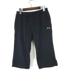 （美品）OAKLEY ブラック ジャージ上下ハーフパンツ３点セットMサイズ ra9855-002.jpg