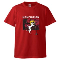 猫ロックTシャツ赤003（NONCAT103）