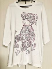 TEE ドローイングベア_ホワイト MEDVECH半袖Tシャツ M