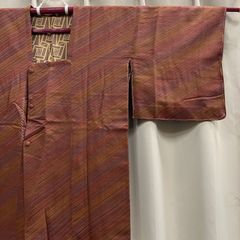 【特価】逸品 美品 正絹 幾何学模様 道行コート 羽織 女性 婦人 レディース 和装小物 和装 着物 留袖 訪問着 振袖 浴衣 B111627