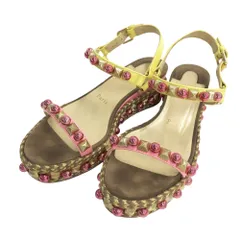 CHRISTIAN LOUBOUTIN クリスチャン ルブタン  ビーズ サンダル  ピンク系 36 レディース [240101441525]