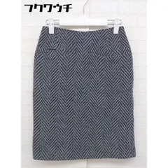 ◇ La TOTALITE ラ トータリテ バックジップ ストライプ 膝丈 タイト スカート サイズ36 ネイビー グレー レディース 【中古】 【1105060005305】のサムネイル
