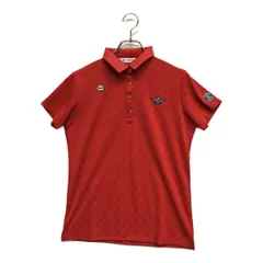 未使用品 レディース アンパスィ and per se 半袖ポロシャツ L 赤 レッド モロッカン柄