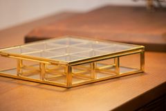 BRASSフレーム　ガラスコンパクトケース　9BOX　42910510