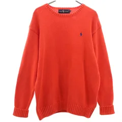 Polo by Ralph Lauren ポロバイラルフローレン 長袖 ニット M 朱色 セーター レディース 古着