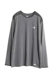 【お得なクーポン配布中!】 ノースフェイス ボーダー 長袖 Tシャツ メンズ L / アウトドア ロンT ロングスリーブ カットソー インナー ストレッチ ワンポイント 黒 灰