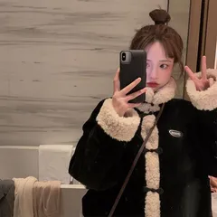 【大人気】コーデュロイ もこもこ ヴィンテージ風 ショートコート ボア アウター