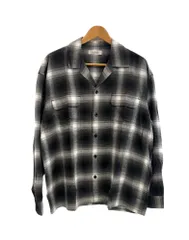 ラディアル RADIALL BELAIR - OPEN COLLARED SHIRT L/S オープンカラーシャツ オンブレチェック 黒×白 チェック柄 RAD-24SS-SH004 長袖シャツ マルチカラー Lサイズ 101MT-5143