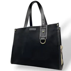 【美品】 Burberry バーバリー トートバッグ ハンドバッグ 黒 ノバチェック キャンバス A4収納可能 大容量 肩掛け可能 通勤 通学 おしゃれ U14