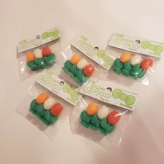 昭和レトロ　夢のある　消しゴム　チューリップ　5個セット　まとめ売り　オレンジ　白　赤