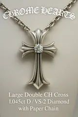 ネックレス ラージクロス ペーパーチェーン シルバー925 ネックレス ラージクロス ペーパーチェーン シルバー925