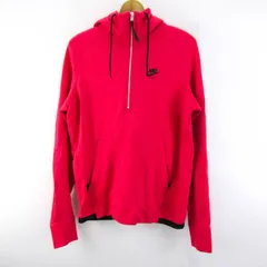 ナイキ パーカー トップス プルオーバー スウェット ハーフジップ メンズ Mサイズ ピンク NIKE 【中古】